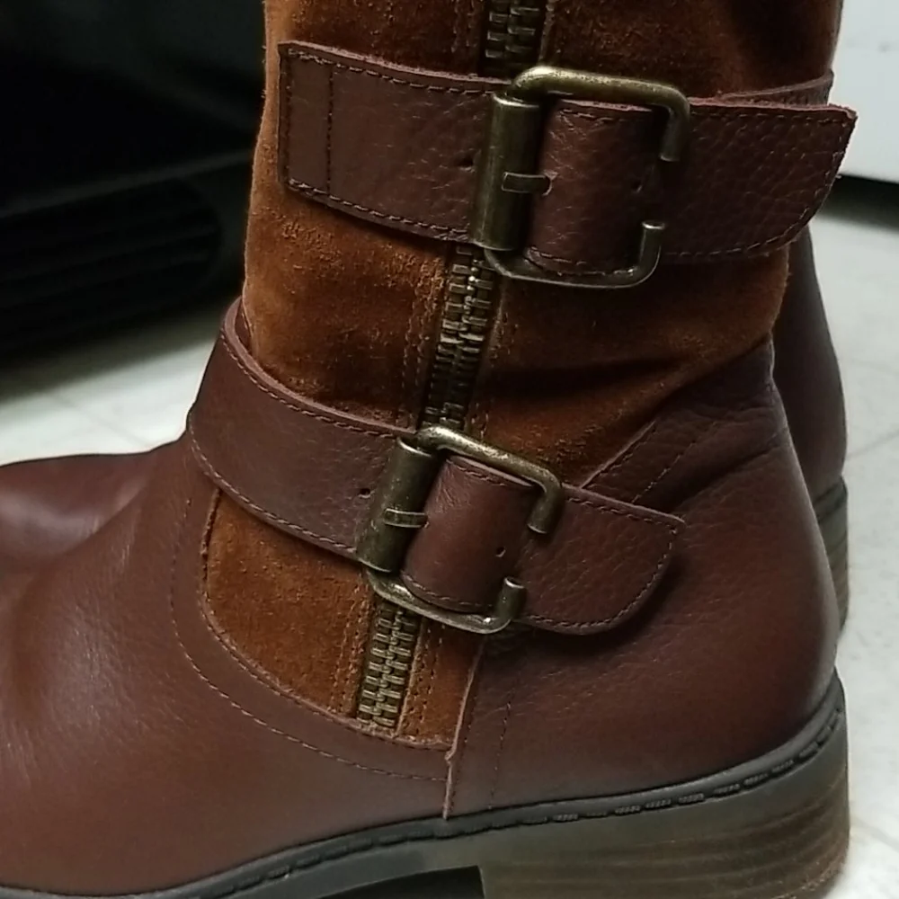 AMERICAN RAG suede leather boots tall collins